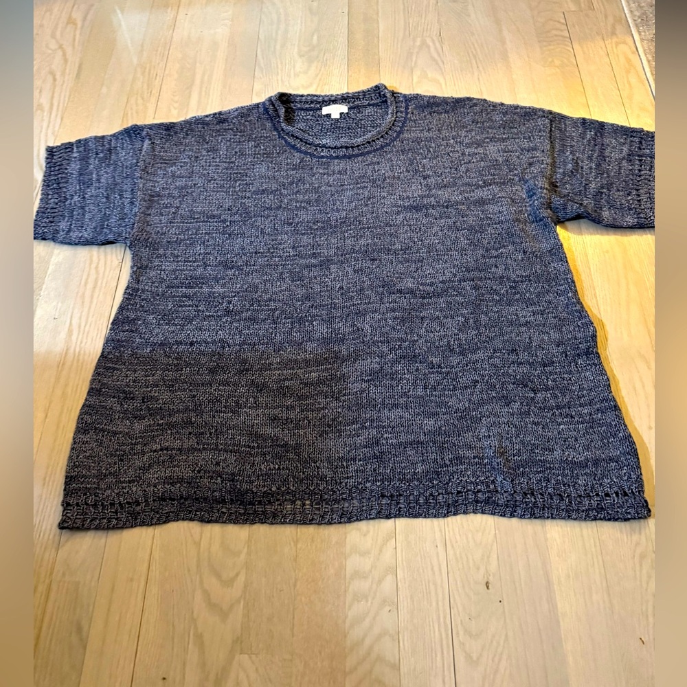 Oddy navy tweed lightweight sweater. 2x/3x. Oversized.
